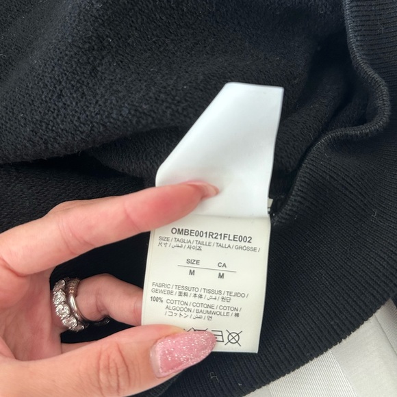 AUTHENTIC MEN’S OFF-WHITE ZIP UP SWEATSHIRT SIZE M - Picture 5 of 6